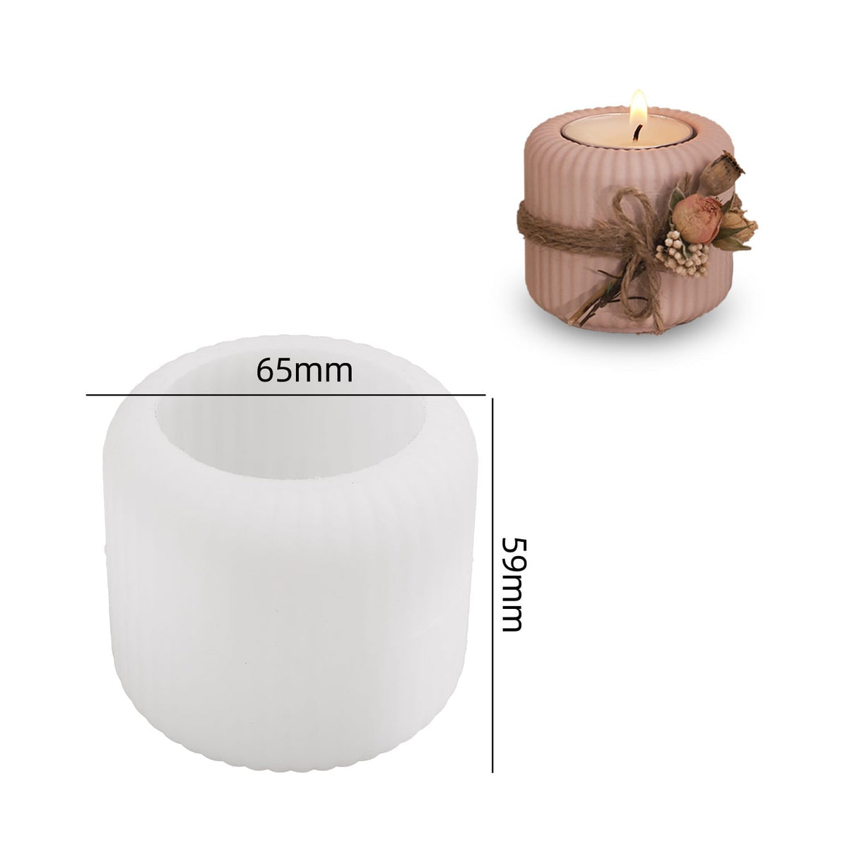 Striped Candlestick Mould