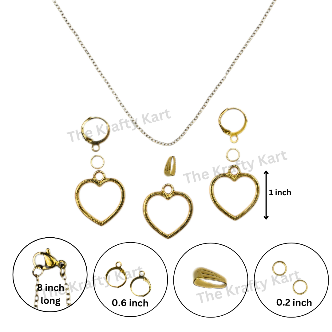 Earring & Pendant Set (Golden)