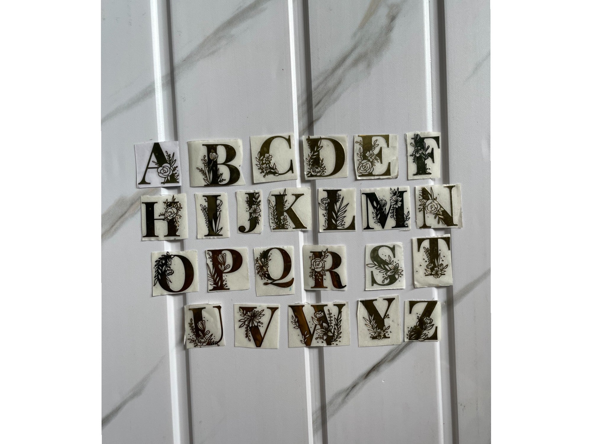 Metal Sticker - Initial Alphabet
