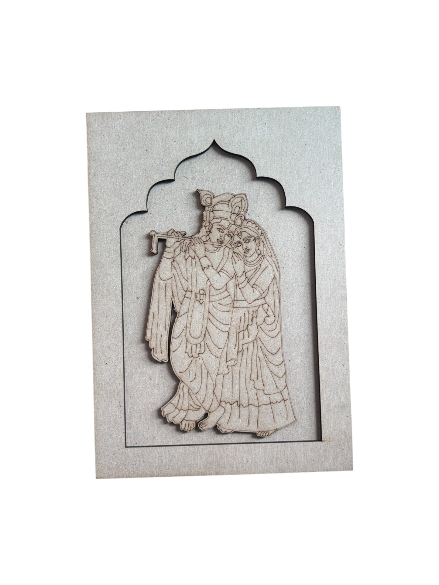 PRE MARKED WITH CUTTING MDF - RADHE & KRISHNA (JHAROKHA)