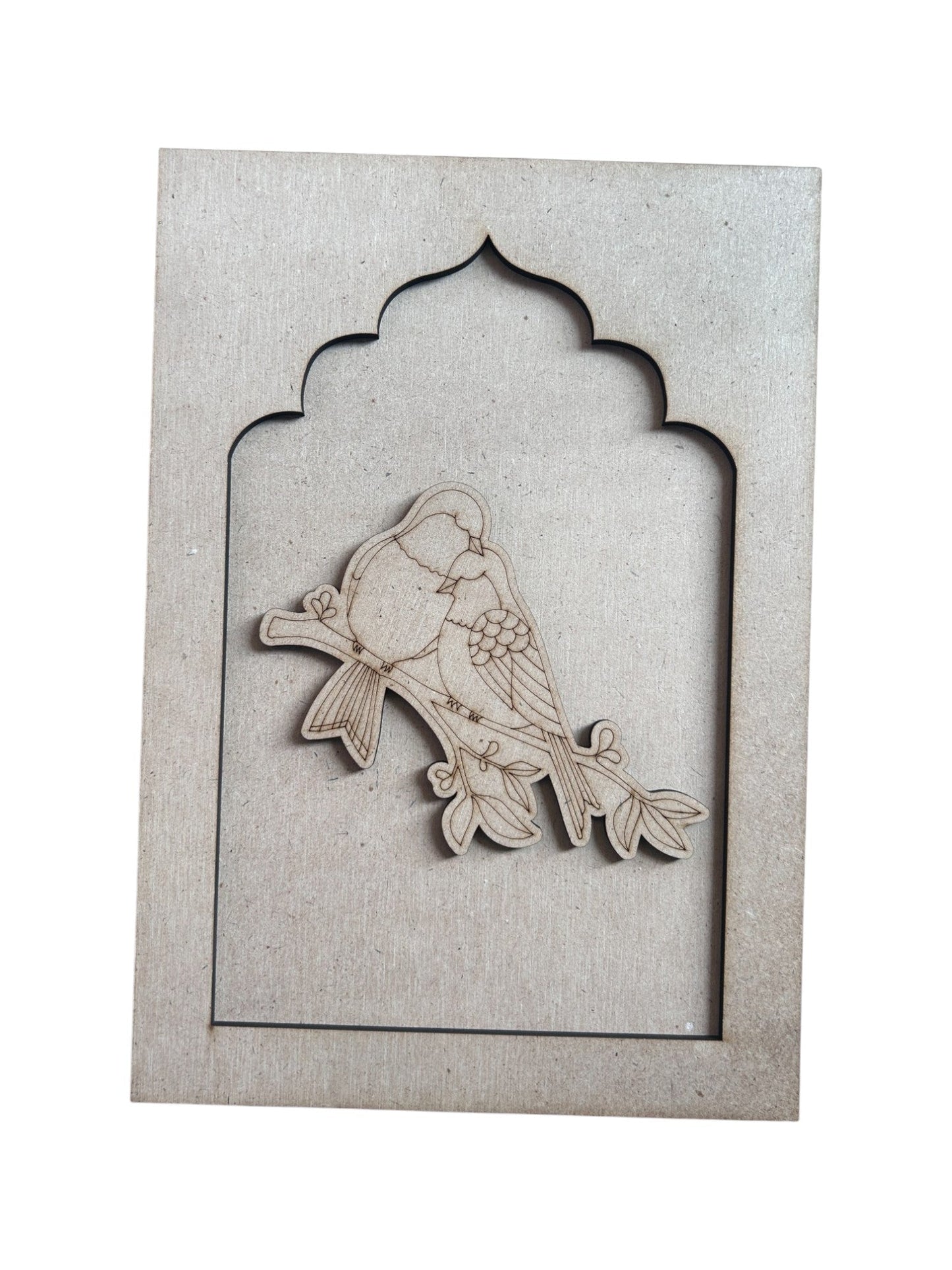 Pre Marked With Cutting Mdf - Love Birds (Jharokha)