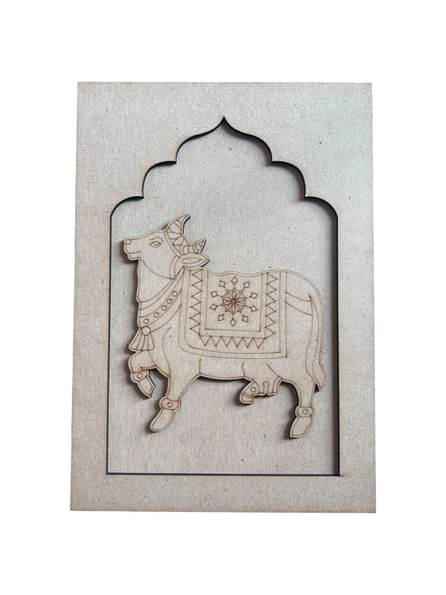 Pre Marked With Cutting Mdf - Cow (Jharokha)