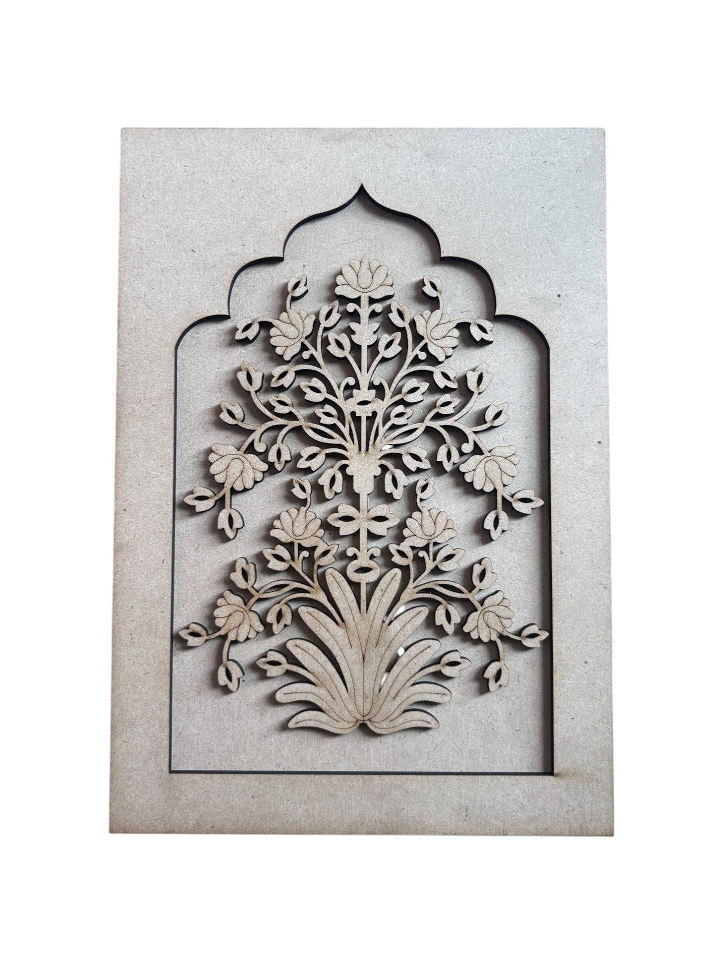 Pre Marked With Cutting Mdf - Flower (Jharokha)