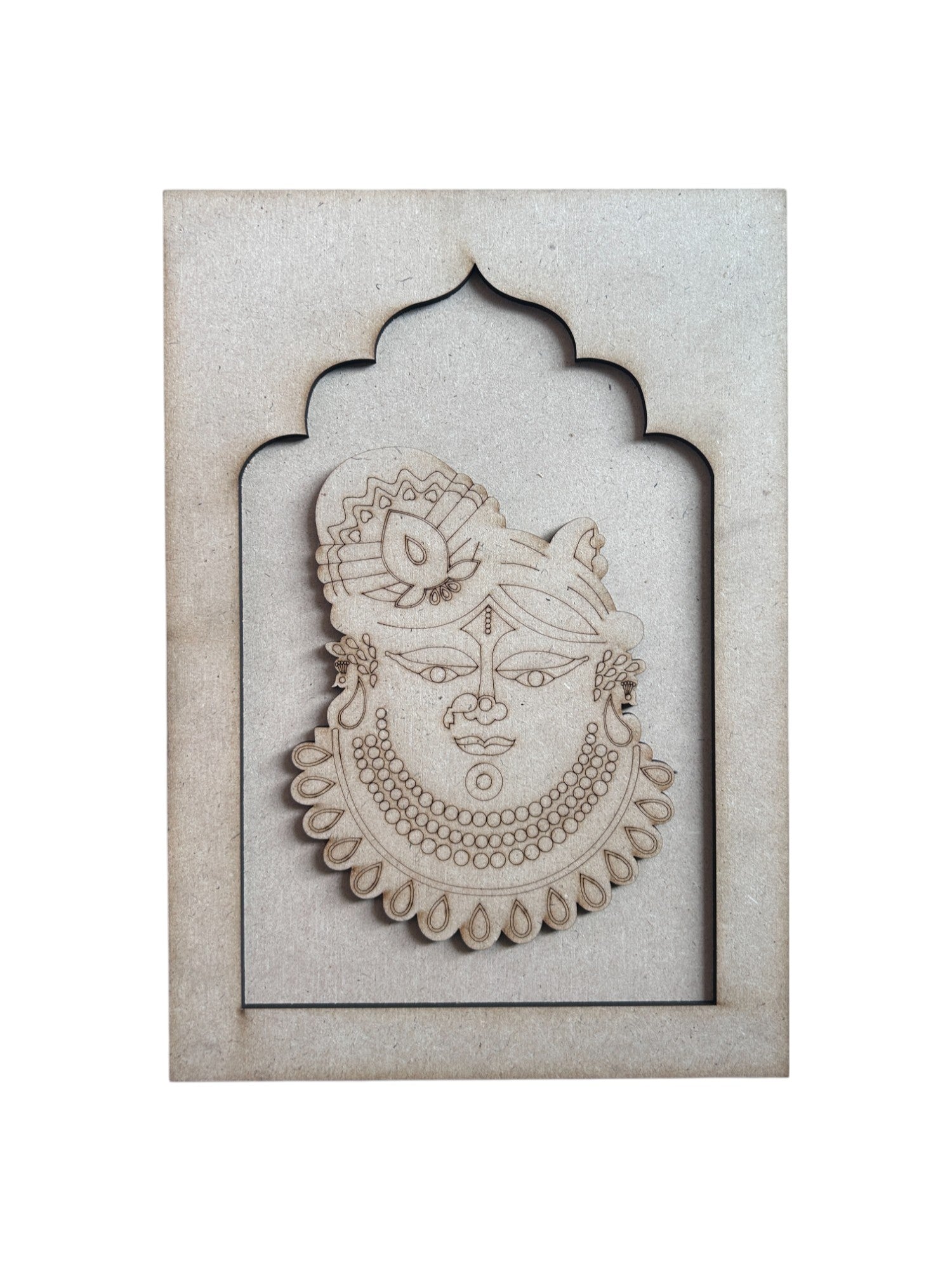Pre Marked With Cutting Mdf - Shrinathji (B) (Jharokha)