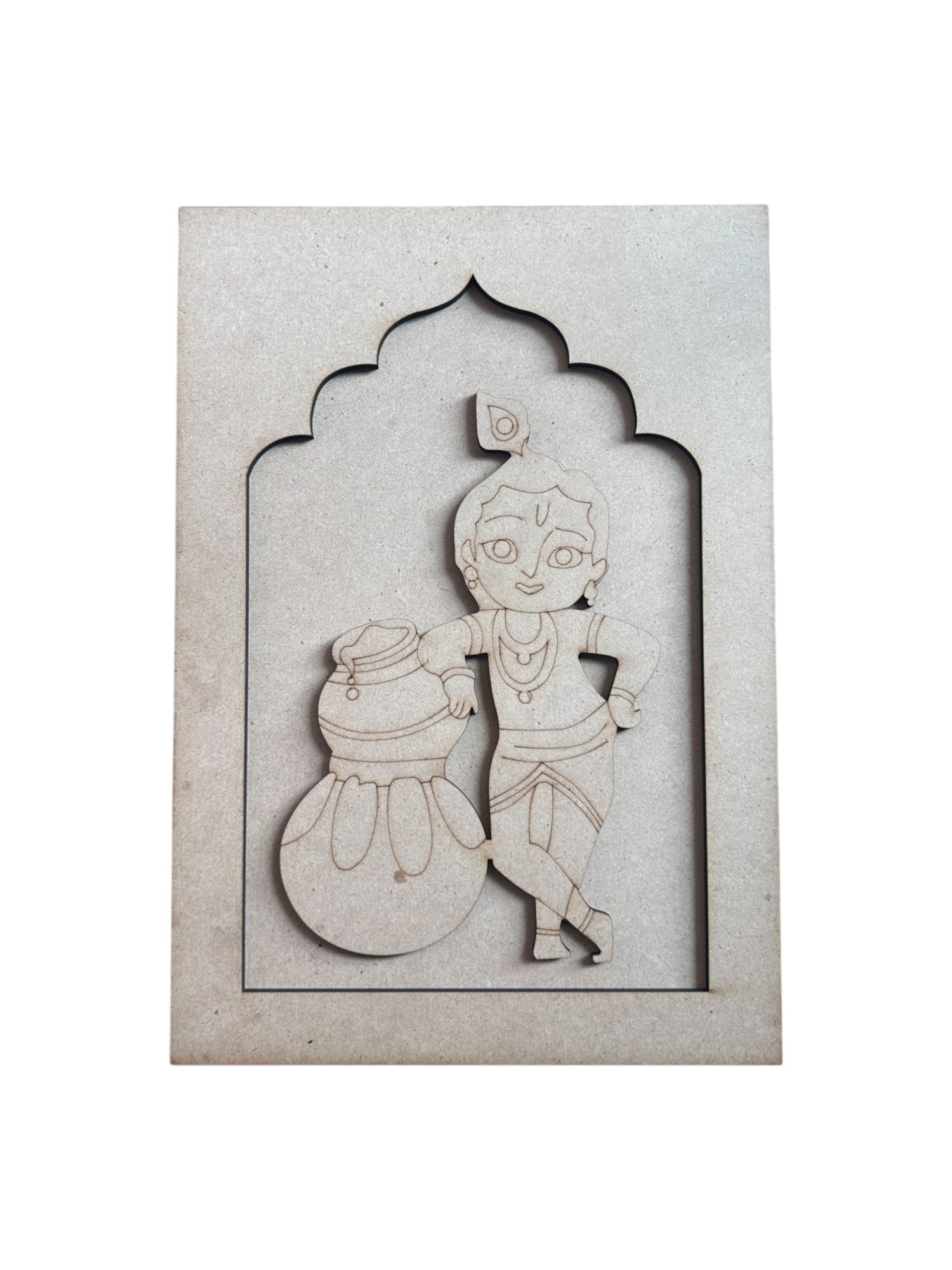 Pre Marked With Cutting Mdf - Krishna (Jharokha)