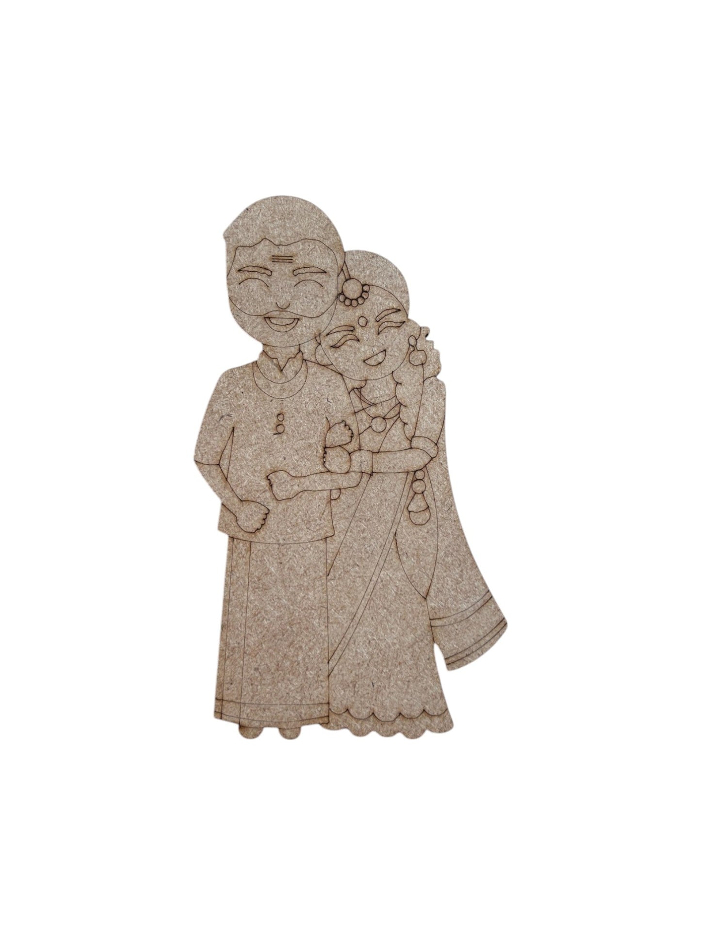 Pre Marked South Indian Couple Mdf