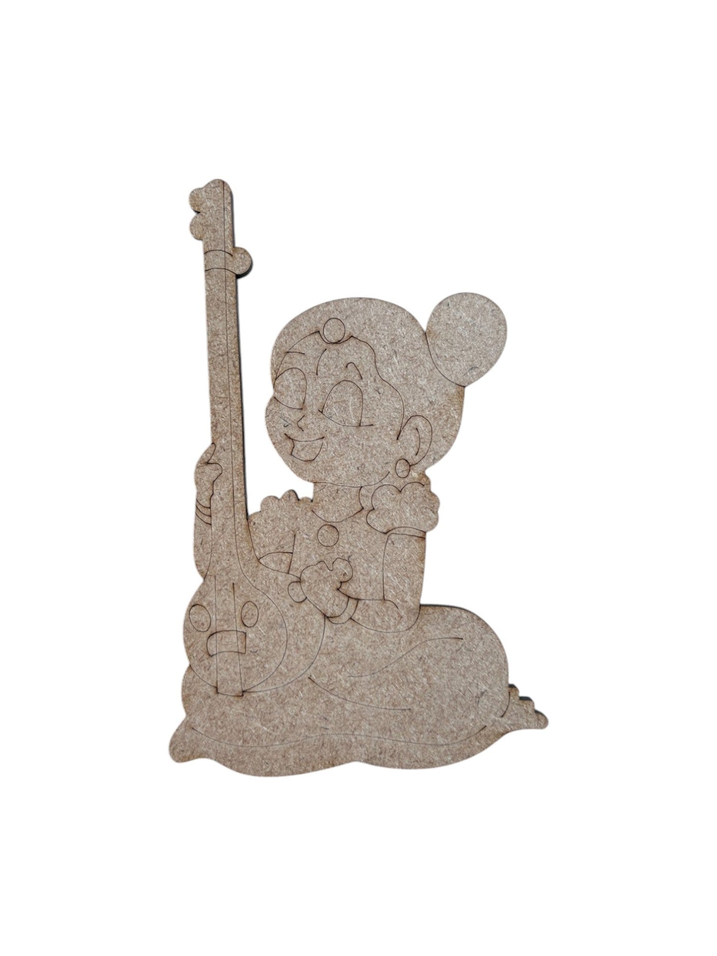 PRE MARKED WOMAN WITH SITAR MDF (B)