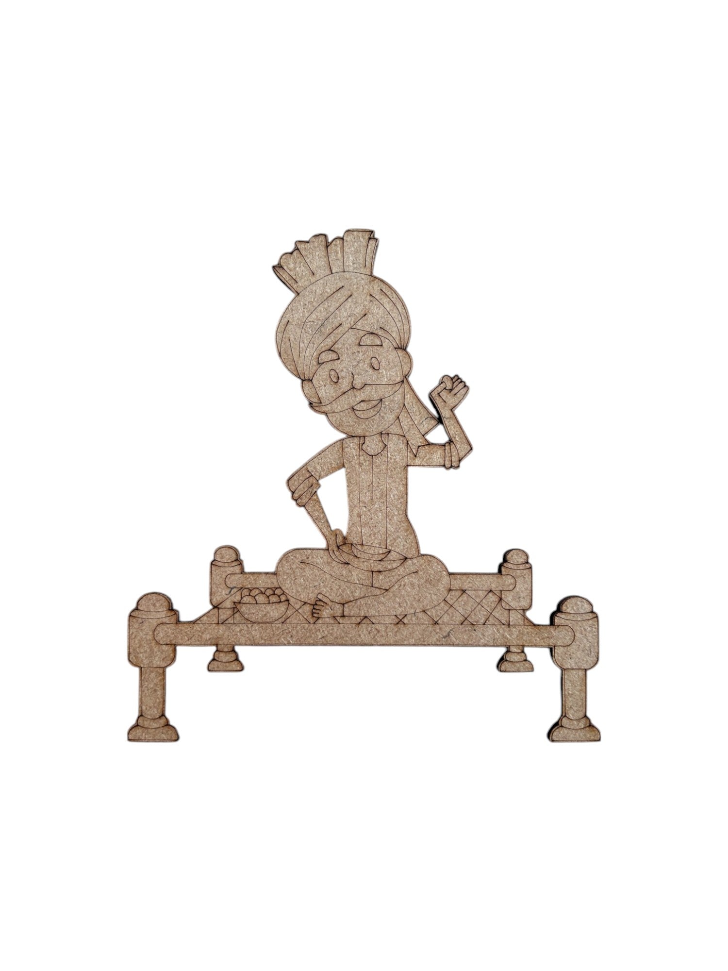 Pre Marked Haryanvi Man On Charpai Mdf