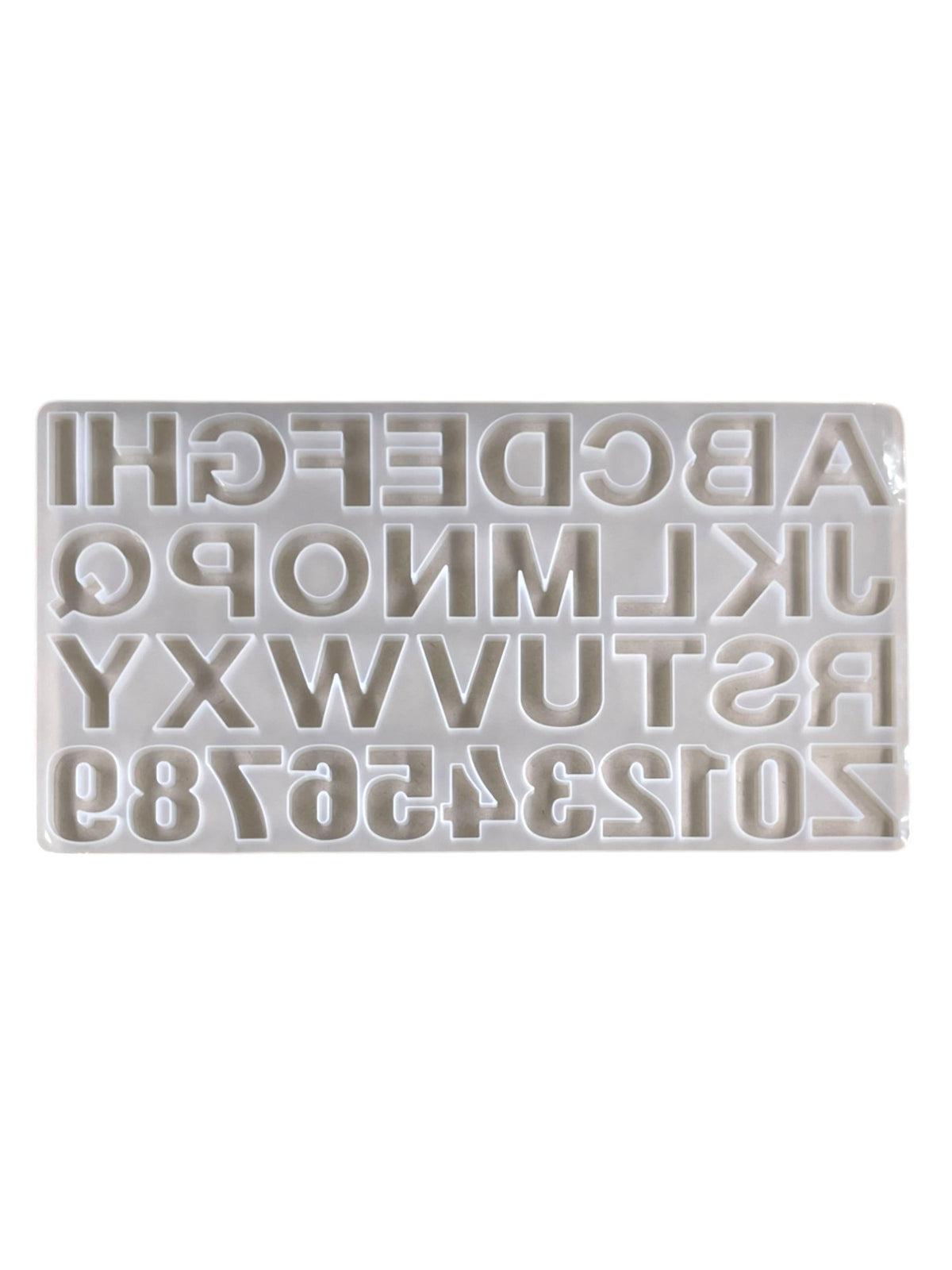 BACK POURING ALPHABET WITHOUT HOLES MOULD