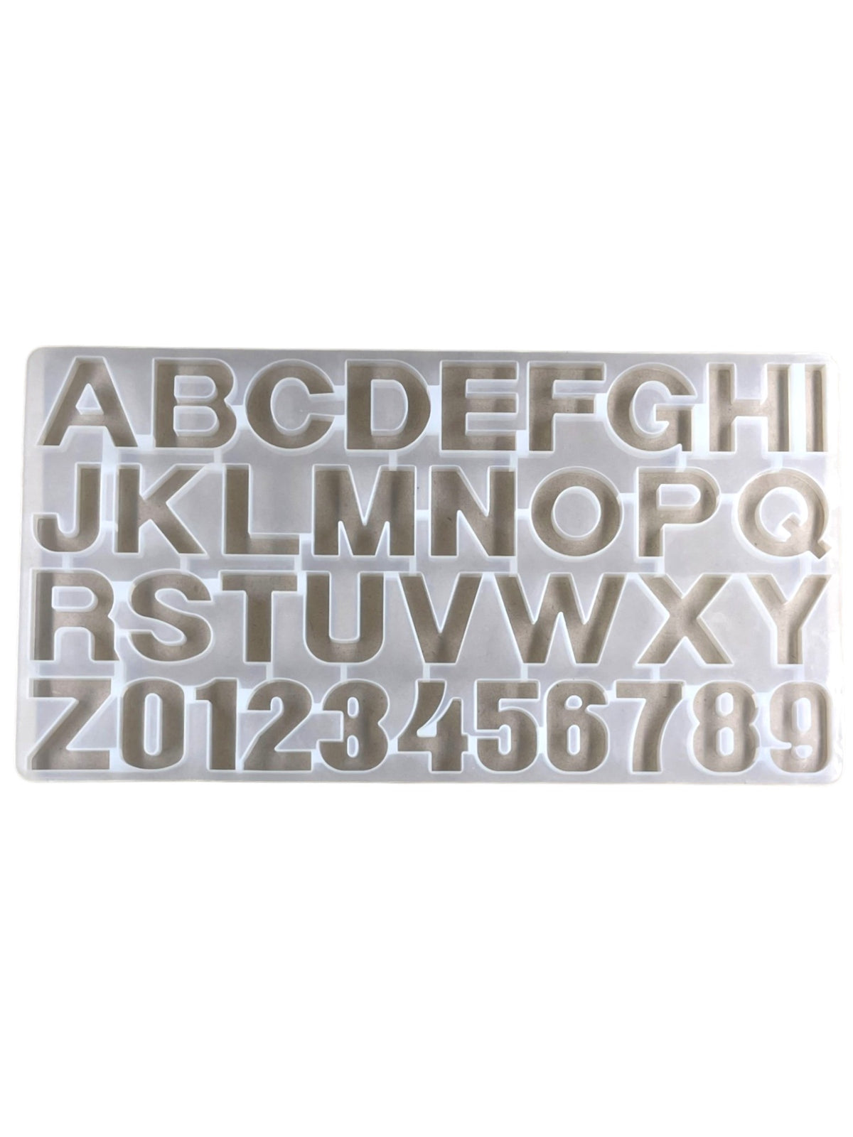 FRONT POURING ALPHABET WITHOUT HOLES MOULD