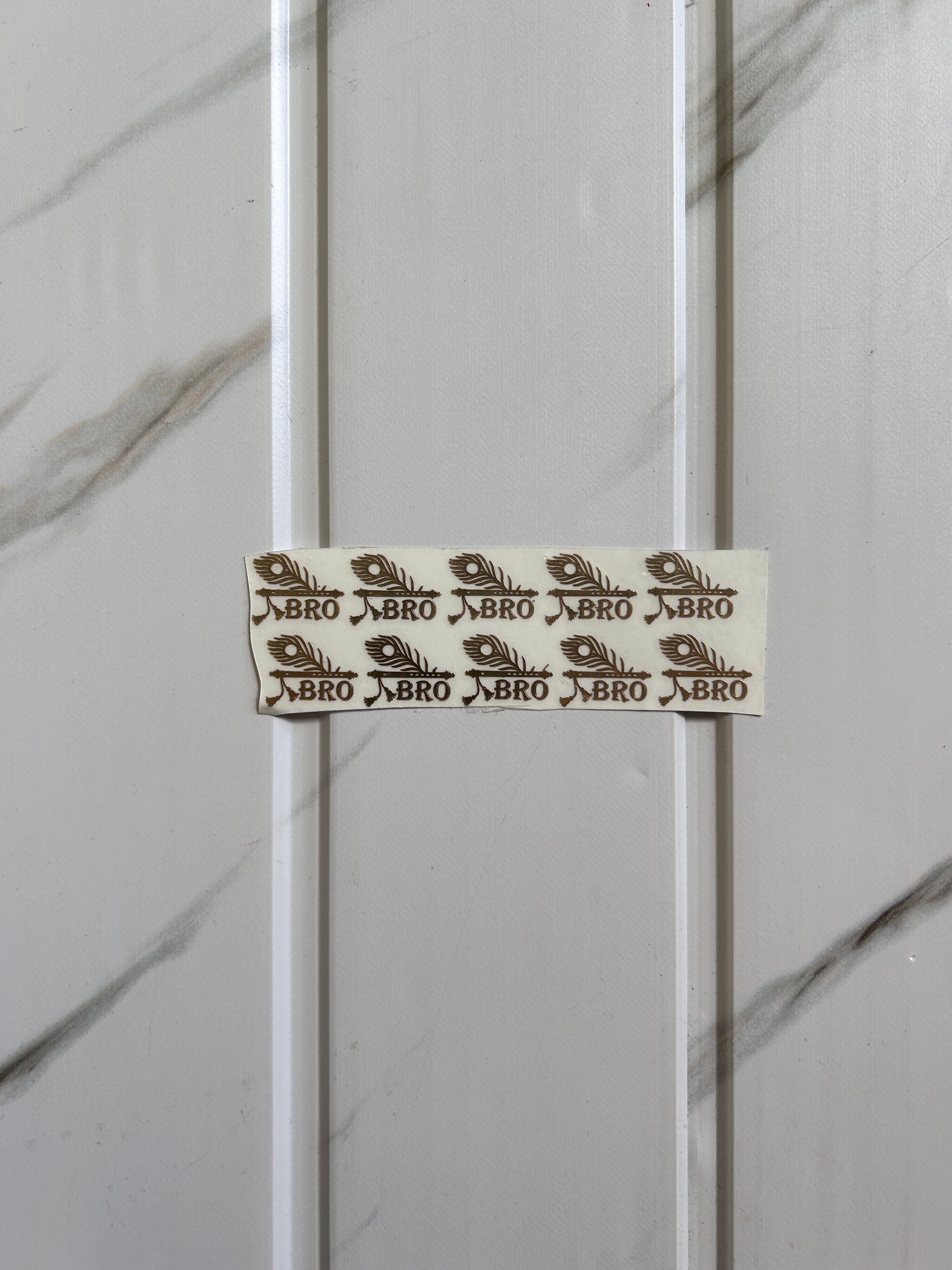 Rakhi Metal Sticker - Bro With Morpankh