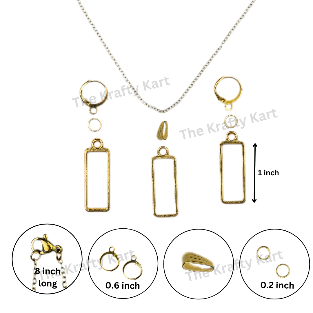 Earring & Pendant Set (Golden)