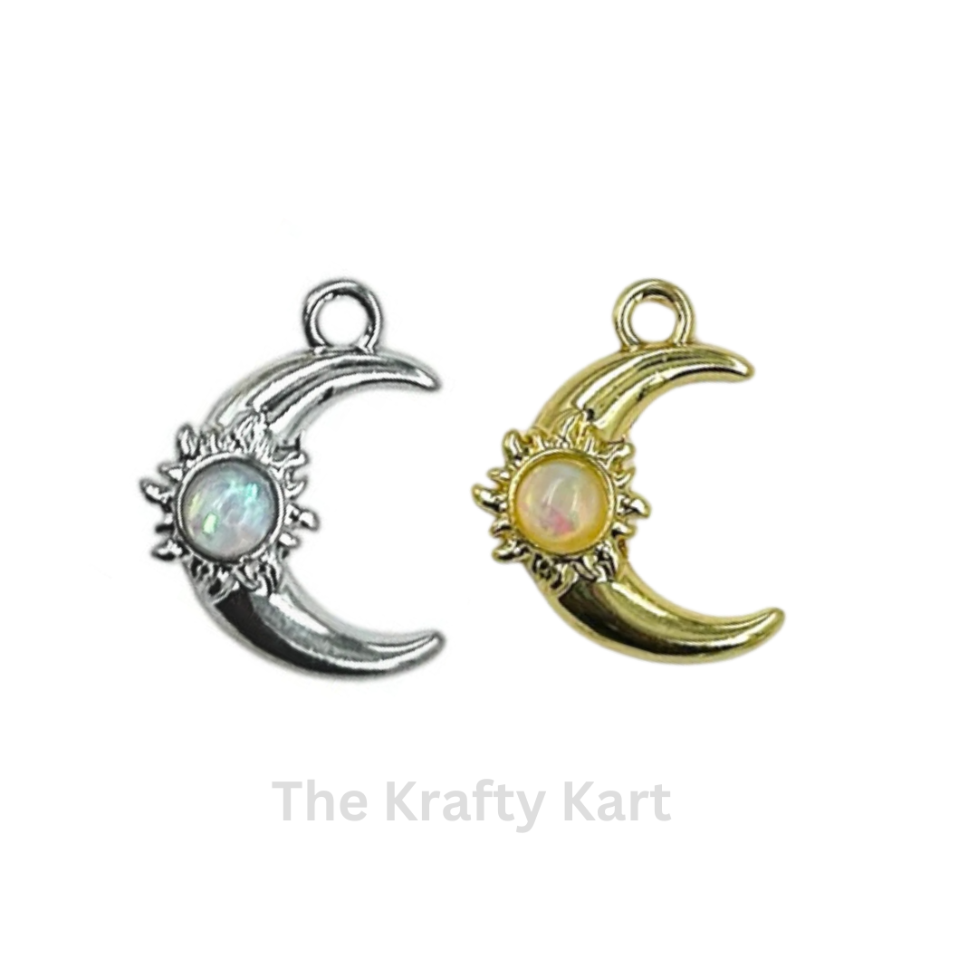 Anti-Tarnish Moon Charm Pendant (A)