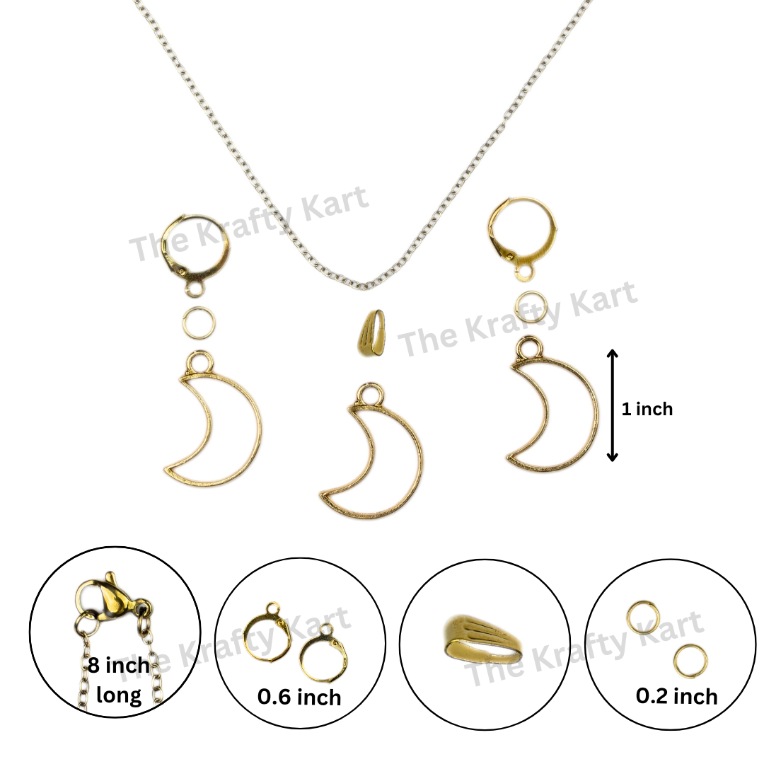 Earring & Pendant Set (Golden)