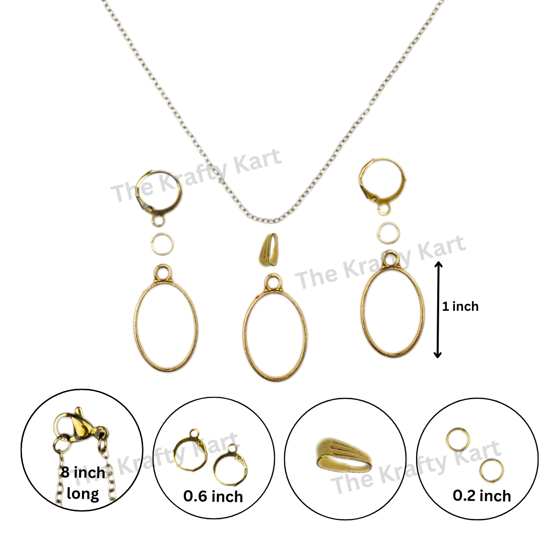 Earring & Pendant Set (Golden)