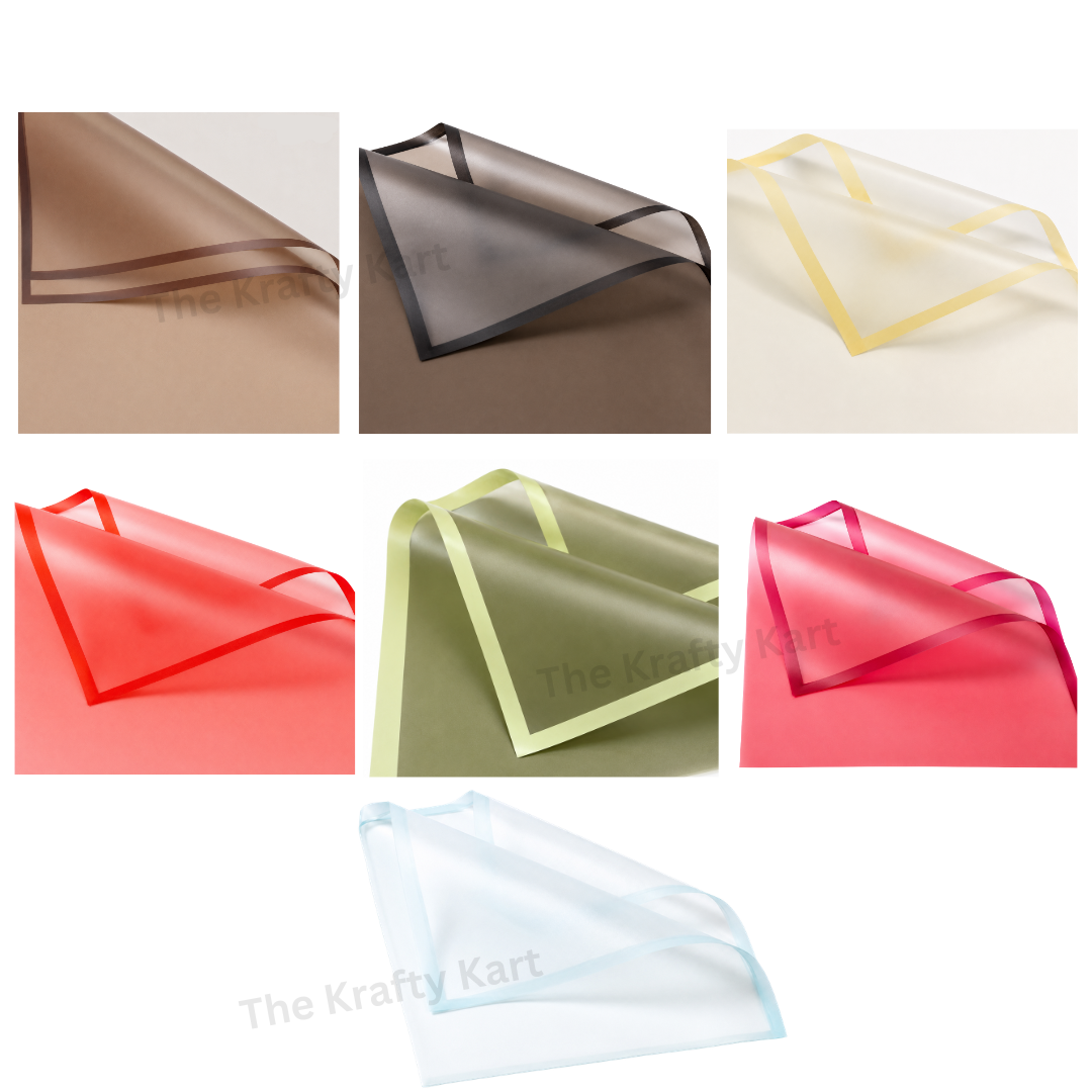 Wrapping Paper Plastic (Plain)(5 Sheets)