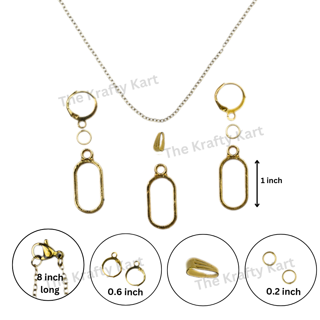 Earring & Pendant Set (Golden)