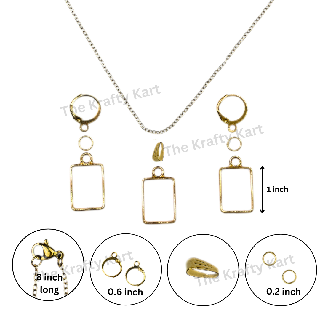 Earring & Pendant Set (Golden)