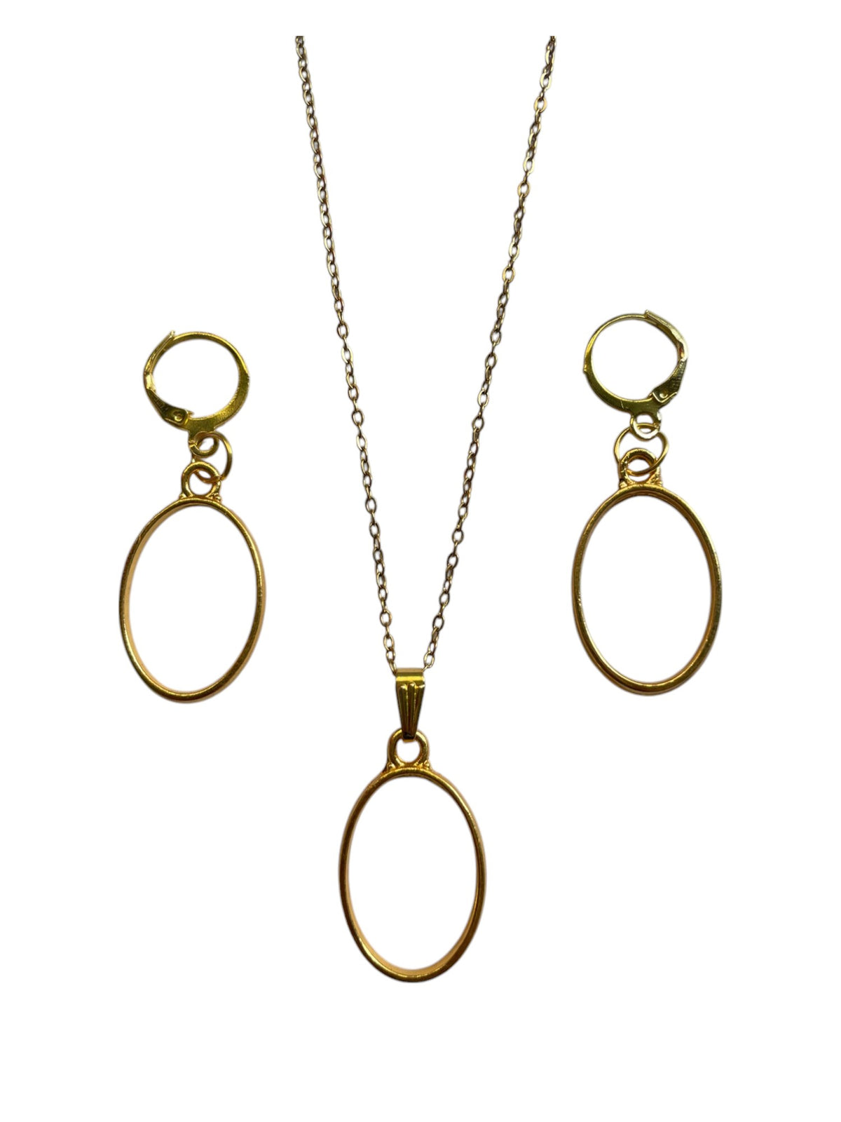 EARRING & PENDANT SET (GOLDEN)