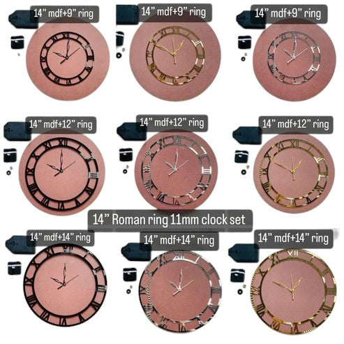 14" ROMAN RING CLOCK SET (11MM)