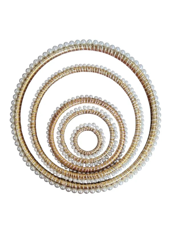 Golden Traditional Pearl Ring (A)