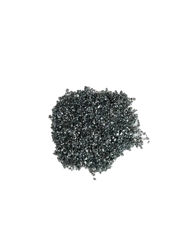 GLASS GRANULES SHINY GREY